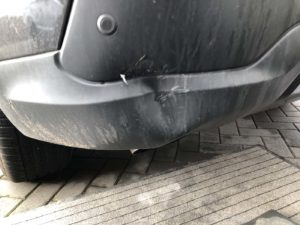 bumper repair dent before