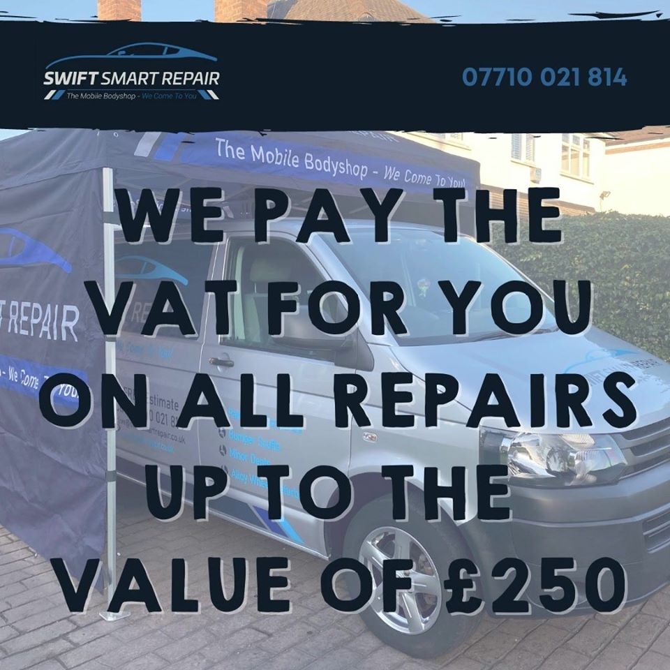 The first of our January offers!  We will pay the VAT for you on all repairs up...